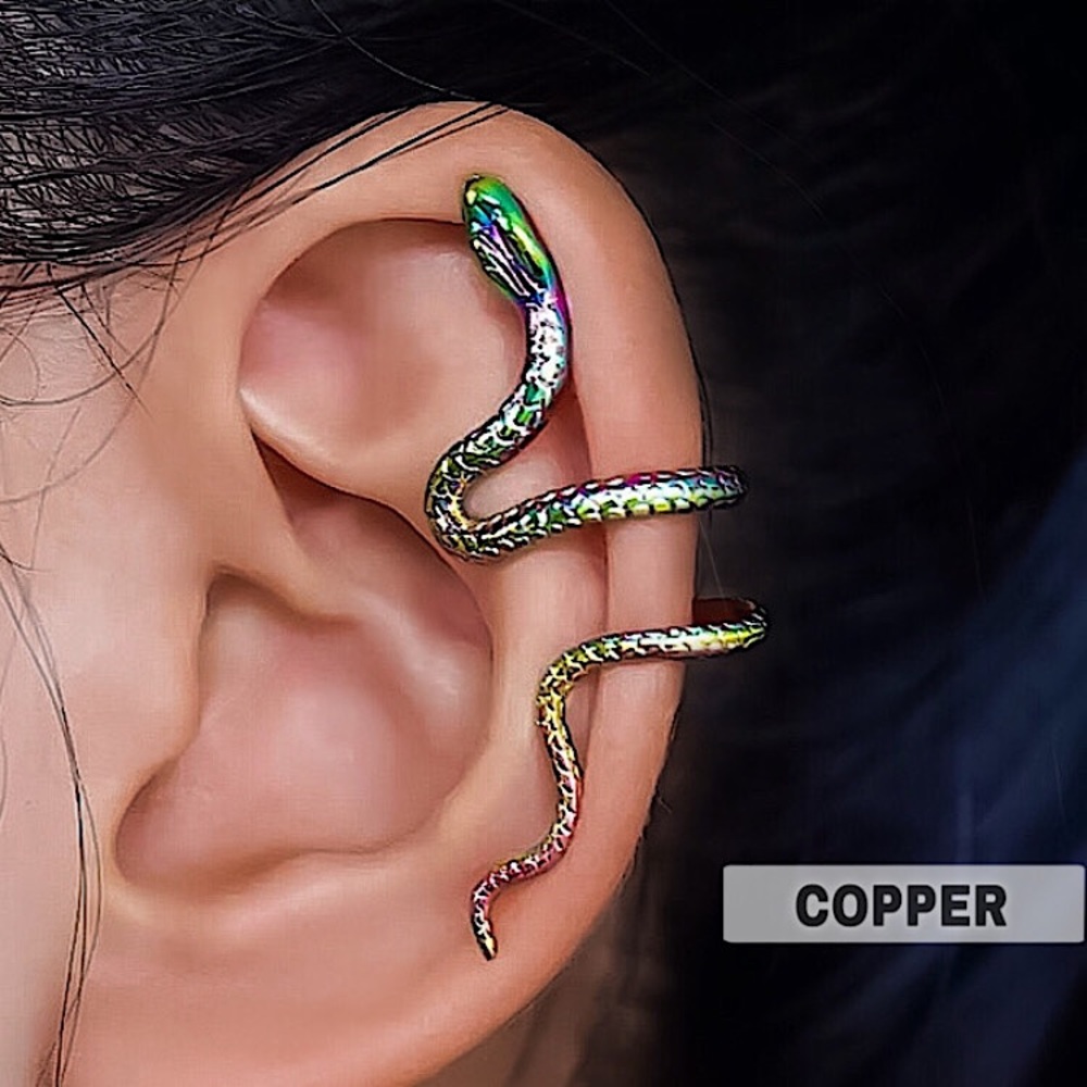 ⚜️𝟯𝟬%𝗢𝗙𝗙 𝗯𝘂𝗻𝗱𝗹𝗲𝘀 𝟯+⚜️ NEW Rainbow Snake Ear Cuff Earring